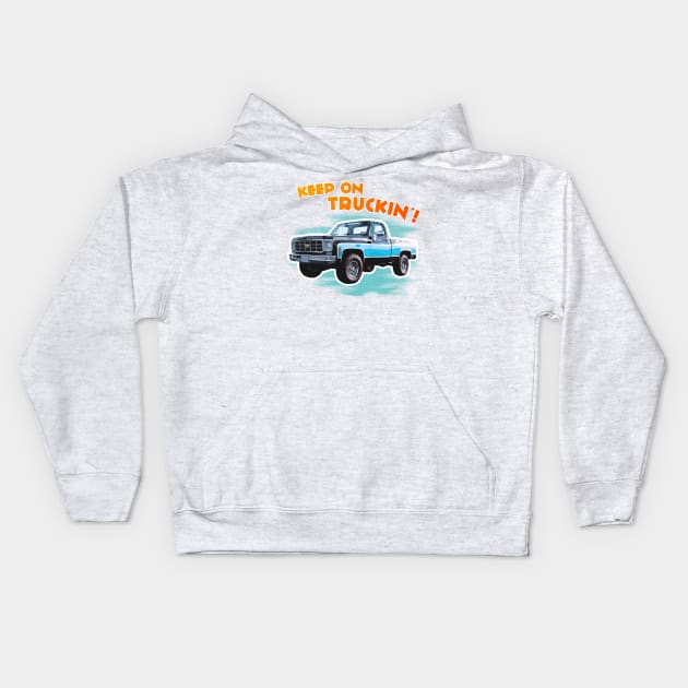 Keep On Truckin' Kids Hoodie by Widmore